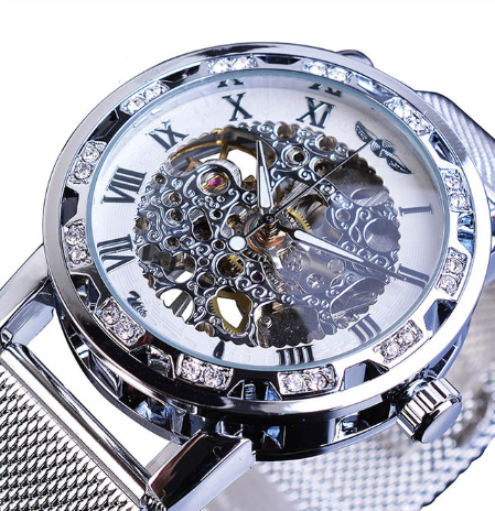Reloj Mecánico Automático WINNER con Diamante Hueco para Hombre - Image 7