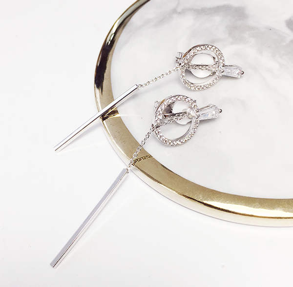 Aretes Circulares Minimalistas con Borlas - Diseño Coreano Elegante - Image 5