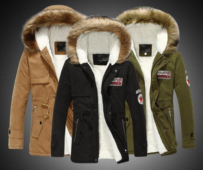 Parka Militar Gruesa para Hombre con Cuello de Pelaje - Abrigo Térmico Invierno - Image 2