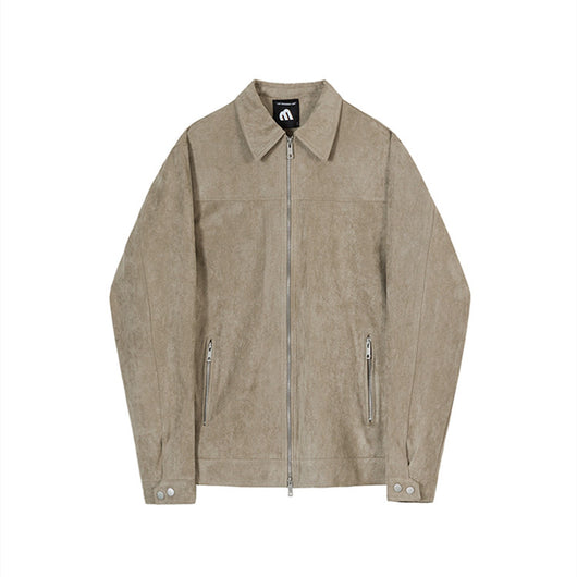 Chaqueta Cargo Suede Oversize con Solapa Corta - Estilo Casual Moderno - Image 9