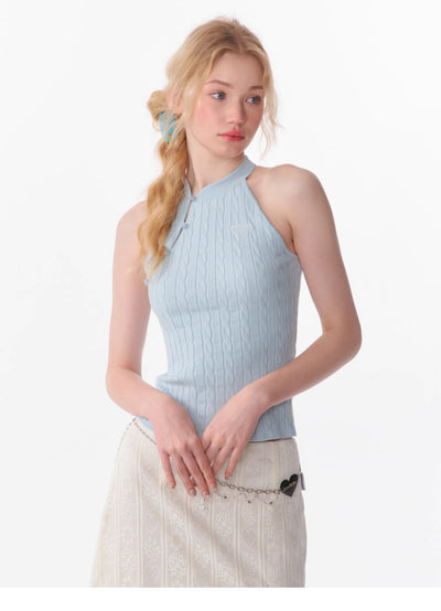 Chaleco Tejido sin Mangas con Escote Halter - Image 14