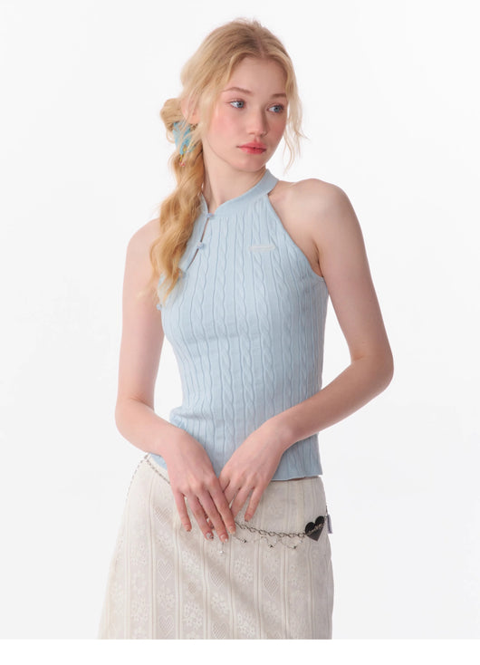 Chaleco Tejido sin Mangas con Escote Halter - Image 14