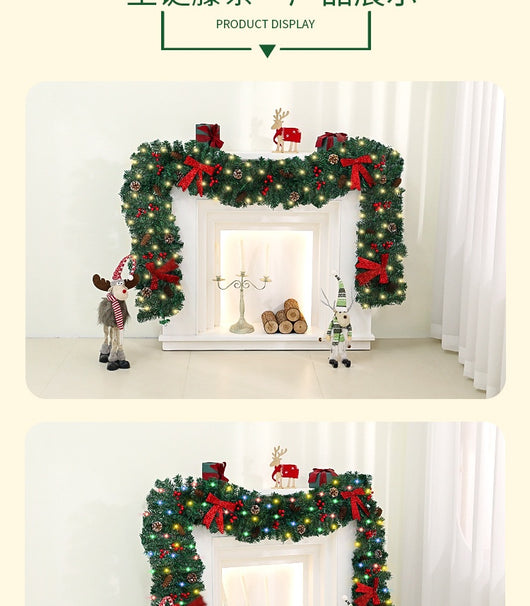 Decoración Navideña de Ratán con Piñas y Moños - Ambiente Festivo Premium - Image 15