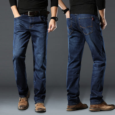 Jeans Rectos Elásticos para Hombre - Primavera Otoño Fit Cómodo - Image 7