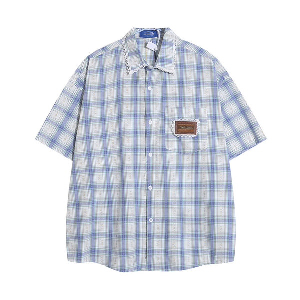 Camisa a Cuadros Manga Corta Unisex