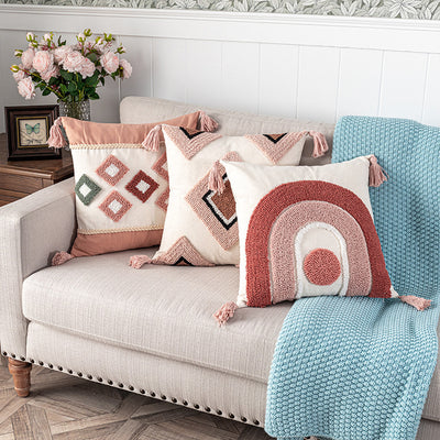 Funda de Almohada Velvet con Formas Geométricas para Decoración del Hogar - Image 14