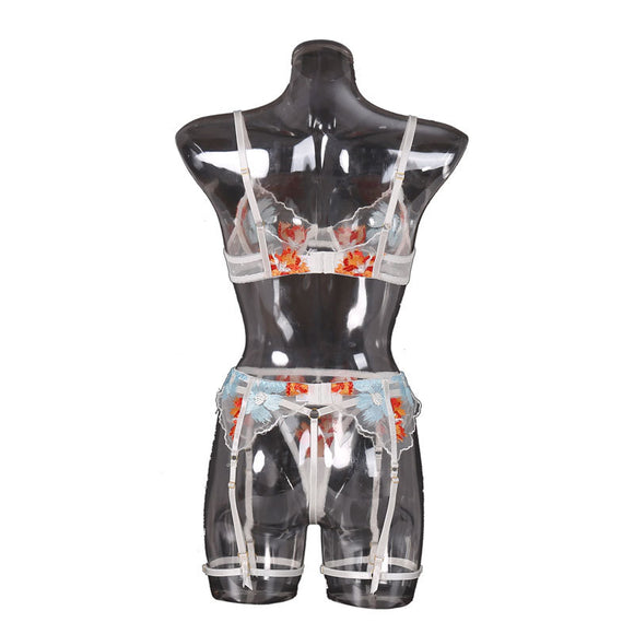 Conjunto de Lencería Bordada Sensual