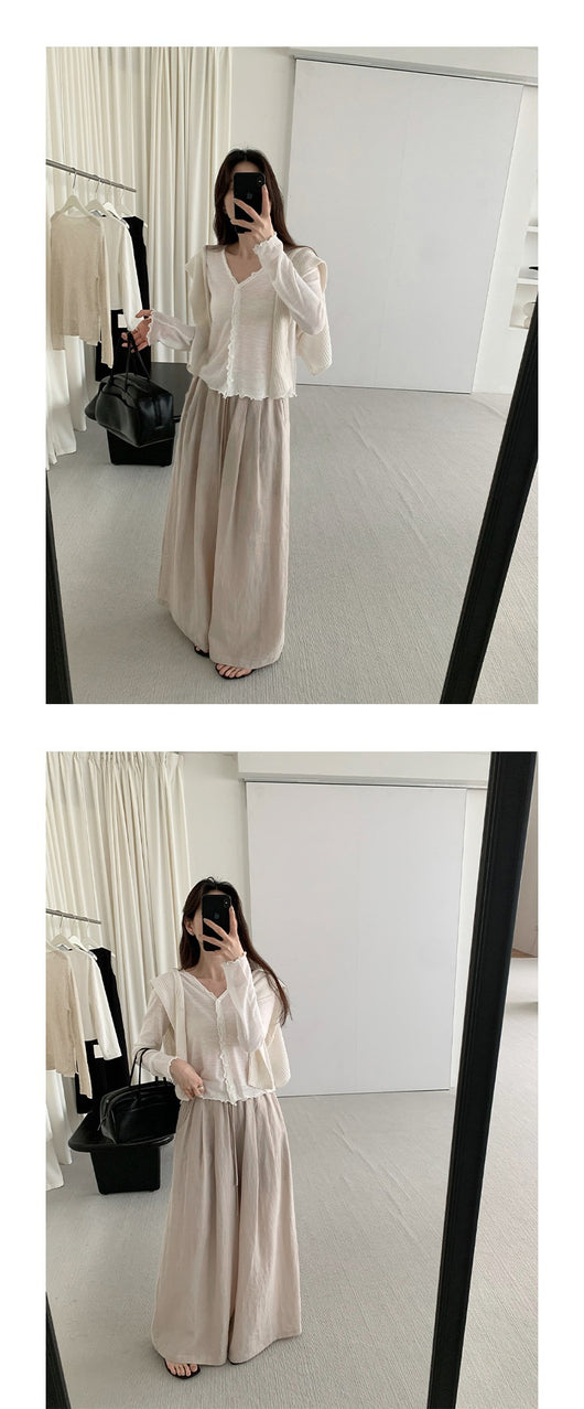 Cardigan Tejido con Encaje Efecto Hongo Arbóreo y Botones - Image 18