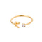 Golden stainless steel unisex ring Dorado R