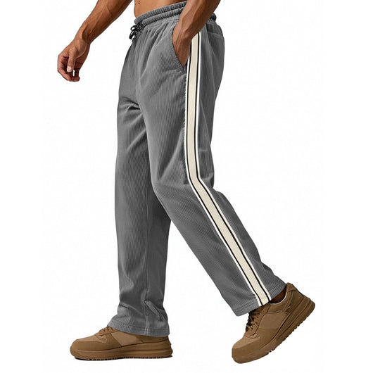 Pantalones de Chándal Holgados con Franja Lateral para Hombre - Image 3