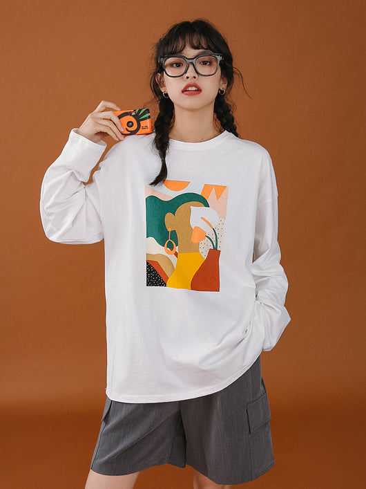 Blusa Estampada Básica para Mujer