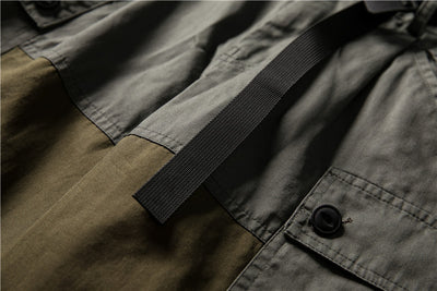 Pantalones Overol Casual Retro Japonés con Bolsillos de Contraste para Hombre - Image 15