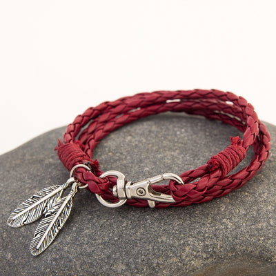 Pulseras de Amistad con Cuero y Amuletos - Brazaletes de Moda - Image 5