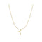 S925 sterling Plateado vintage 26 letter necklace T