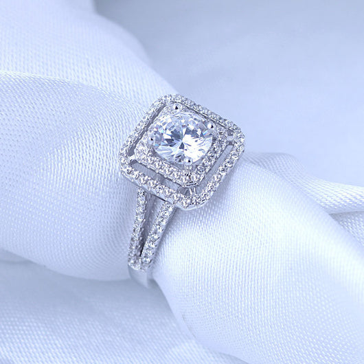 Anillo de Matrimonio para Parejas con Diamante Simulado de 1 Quilate - Image 2