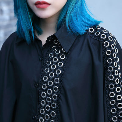 Camisa de Manga Murciélago con Tachuelas Cosidas - Image 5