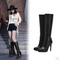 Botas Stiletto de Plataforma Alta Sexy - Estilo Europeu Pontudo