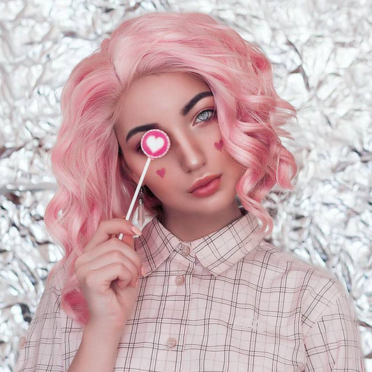 Cabello Rizado Rosa