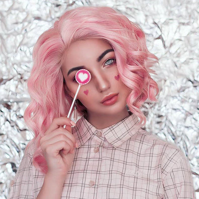 Cabello Rizado Rosa
