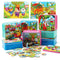 Set de 80 Juguetes Educativos de Madera con Puzzles de Animales