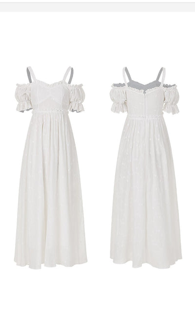 Vestido Falda Blanca con Bordado Floral Campánula - Image 6