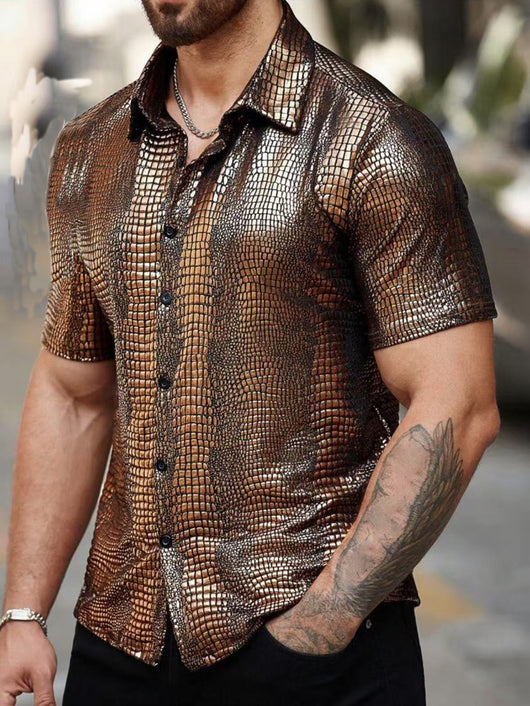 Camisa Casual Retro para Hombre con Cuello Solapa - Image 18