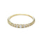 Anillo de Plata Esterlina Chapado en Oro 14K con Siete Circonitas Brillantes