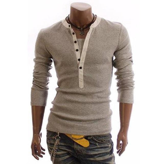 Camiseta Cuello V Estilo Británico para Hombre - Image 6