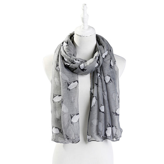 Chal Estampado Pingüinito Encantador