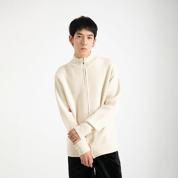 Suéter Cardigan Tejido Suave con Doble Cierre