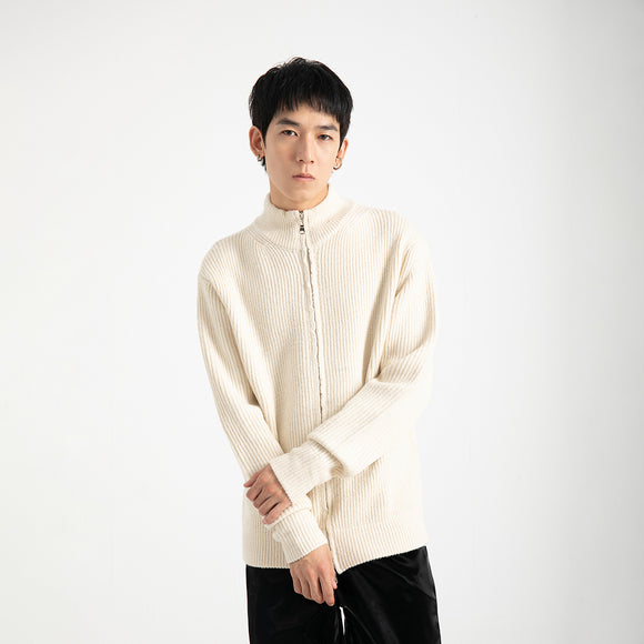 Suéter Cardigan Tejido Suave con Doble Cierre