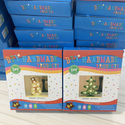 Lámpara LED Decorativa Navideña - Muñeco de Nieve y Árbol DIY - Image 5