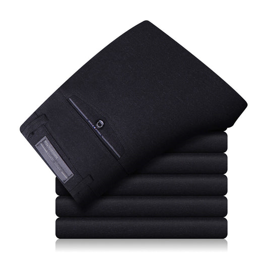 Pantalones casuales sin planchado para hombres de mediana edad - Image 11