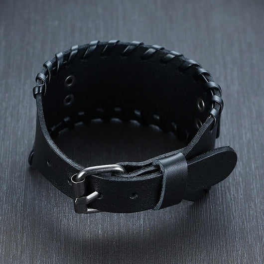 Pulsera de Cuero Ancha para Hombre - Image 4