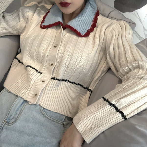 Cardigan con Botones Desmontables y Cordones
