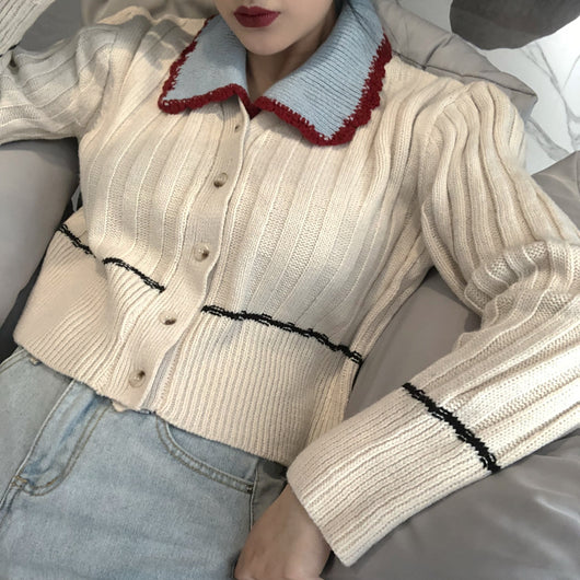 Cardigan con Botones Desmontables y Cordones