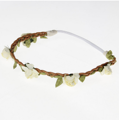 Diadema Tejida de Rosa para Niñas - Image 3