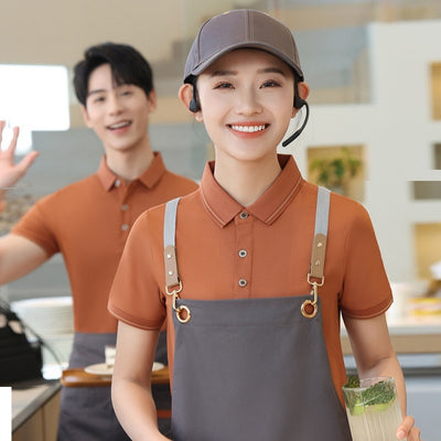 Uniforme Camarero Manga Corta Fresco y Transpirable para Verano