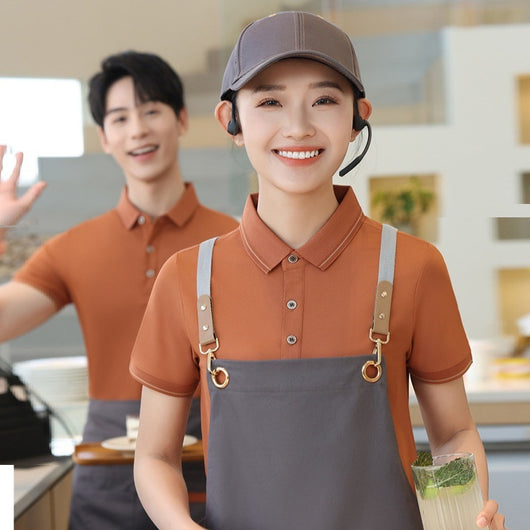 Uniforme Camarero Manga Corta Fresco y Transpirable para Verano