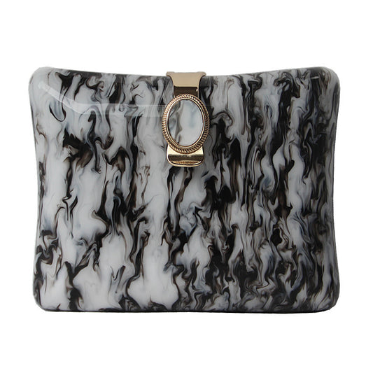 Bolso Cuadrado Retro Negro