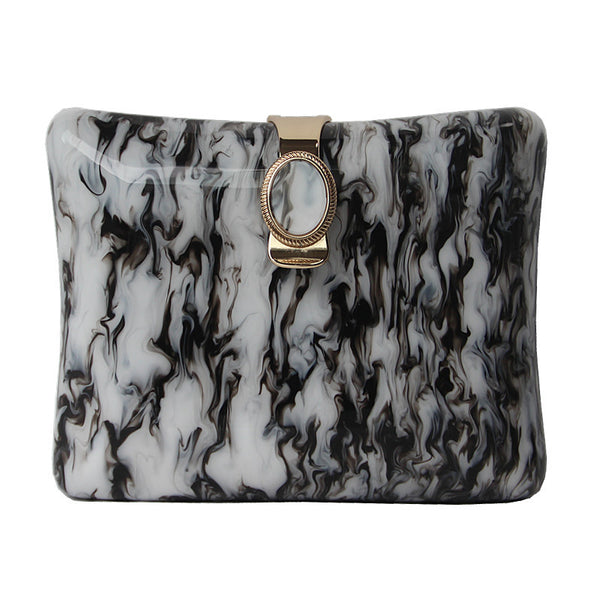 Bolso Cuadrado Retro Negro