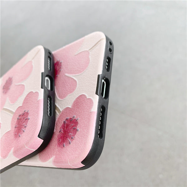 Funda para Teléfono con Diseño Floral Rosa