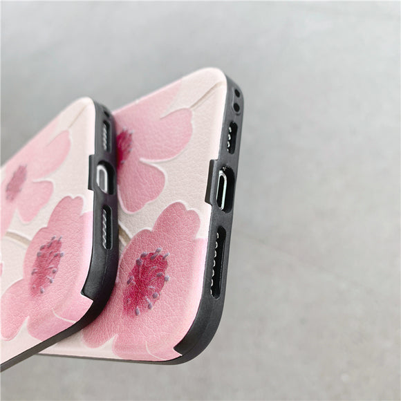 Funda para Teléfono con Diseño Floral Rosa