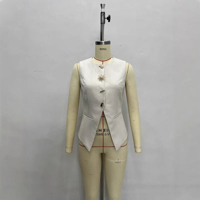 Chaleco sin Mangas Elegante con Botones Decorativos - Diseño Europeo - Image 4