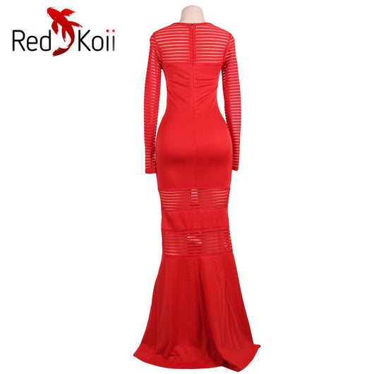 Vestido Sirena Rayas Elegante Efecto Perspectiva - Image 6