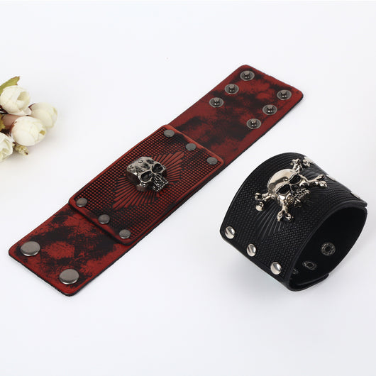 Pulsera de Cuero Tejida Doble Capa - Diseño Vintage - Image 2