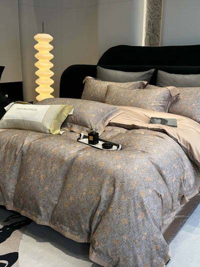 Juego de Cama Retro Algodón Peinado 4 Piezas - Calidez para Otoño e Invierno - Image 9
