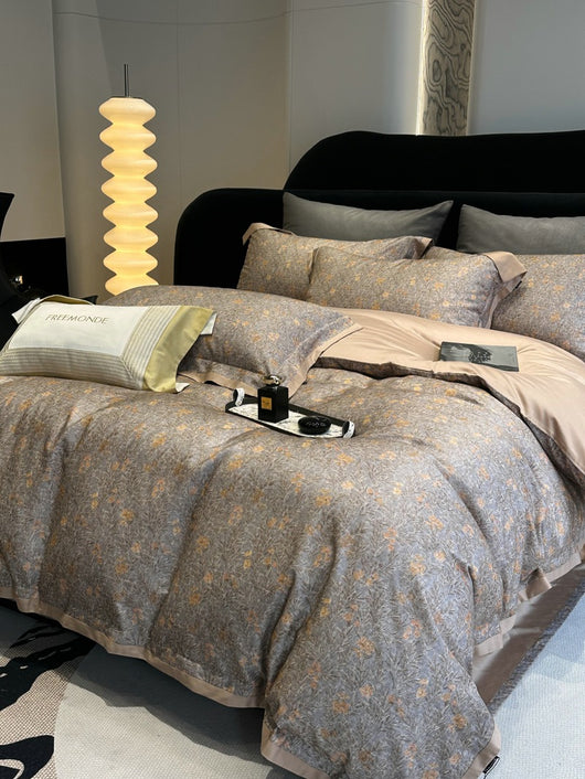 Juego de Cama Retro Algodón Peinado 4 Piezas - Calidez para Otoño e Invierno - Image 9