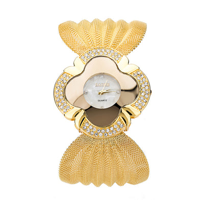Reloj Pulsera de Lujo con Diamantes y Mariposa - Malla Metálica para Mujer - Image 10
