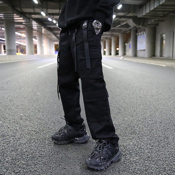 Pantalón Recto con Múltiples Bolsillos